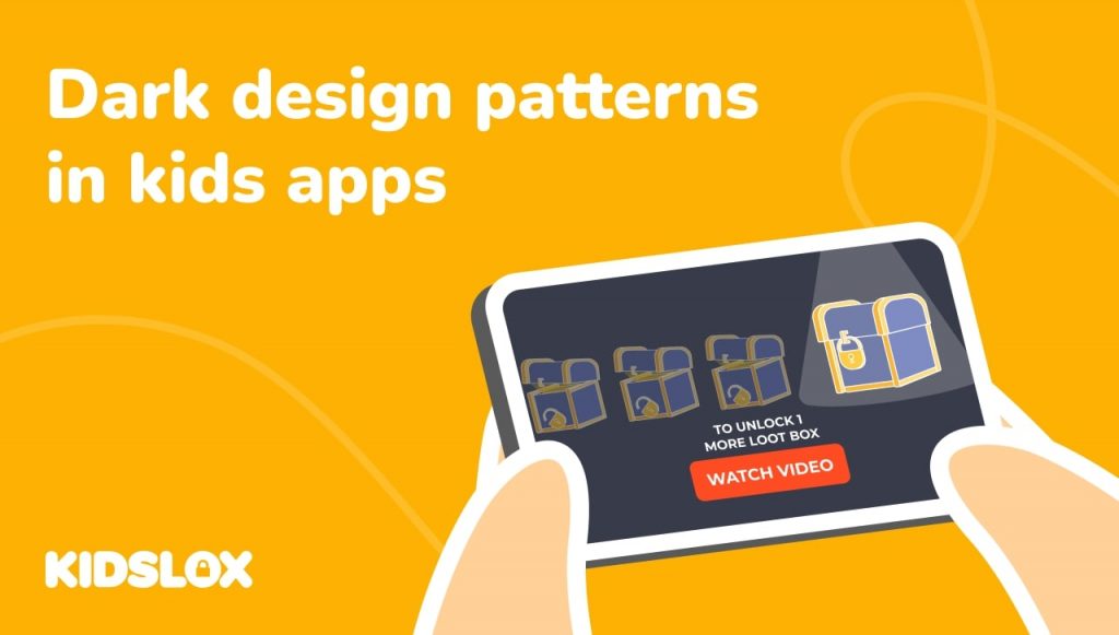 Dark design patterns in kids apps